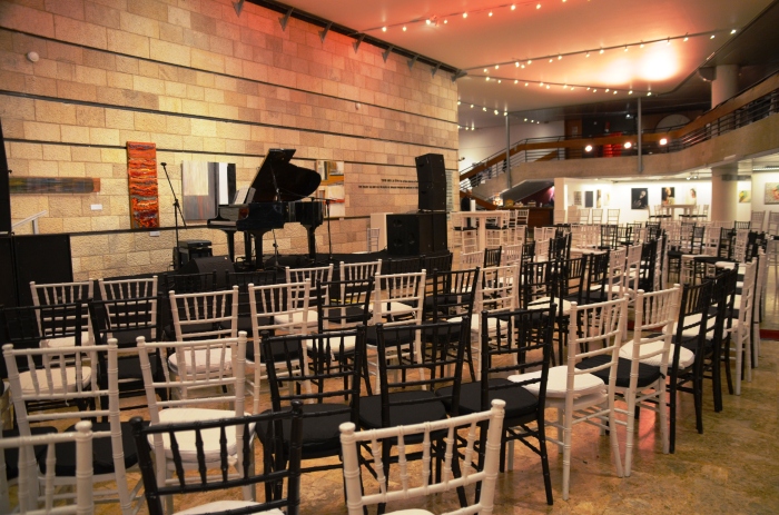 lobby set with chairs for piano fetival